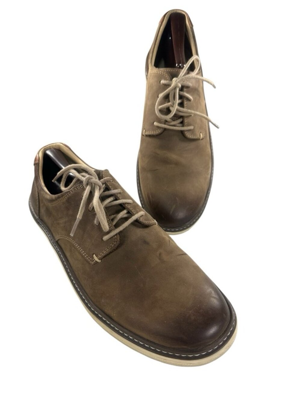 Johnston & Murphy Mens Size 10 M Brown Leather Comfort Casual Shoes